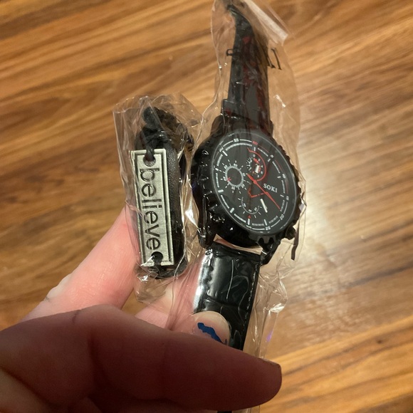 Black and Red Men\'s Watch SET